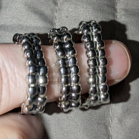 $3 with Bundle ~ Lot of 3 NWOT Rhinestone Stretch Rings 5423 - Picture 2 of 4